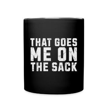 Ça me va sur le sac Denglish - Mug uni - noir - Devant