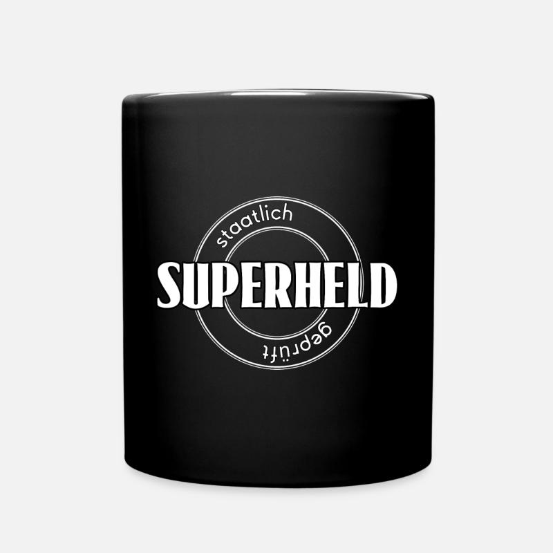 Superheld - Tasse einfarbig - Schwarz