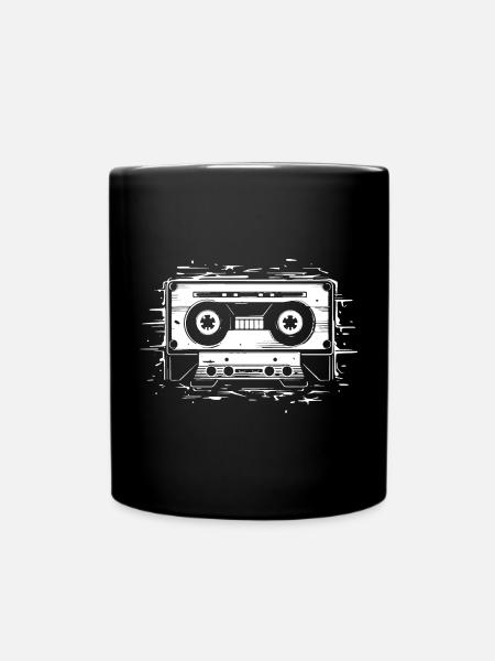 Kompakt Kassette - Tasse einfarbig - Schwarz