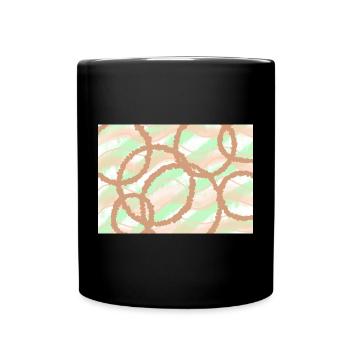 Brown Circles Background - Full Colour Mug - black - Front