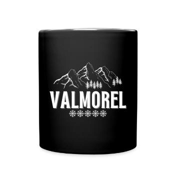 VALMOREL, ski resort, ski area - Full Colour Mug - black - Front