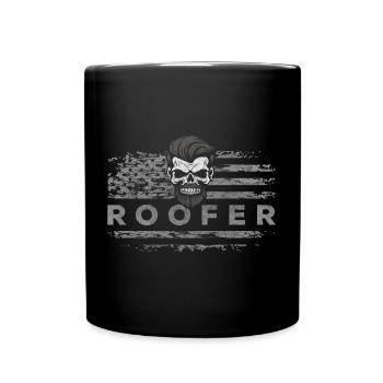 Charpentier chantier maison couvreur maître - Mug uni - noir - Devant