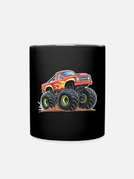 Monstertruck-Wahnsinn - Tasse einfarbig - Schwarz