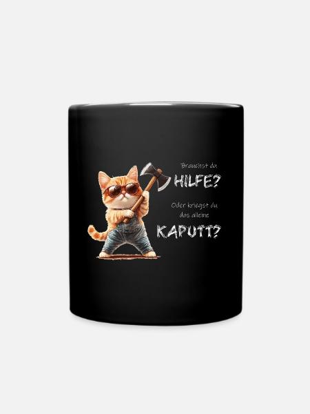 Aide pour chat brisée seule - Mug uni - noir