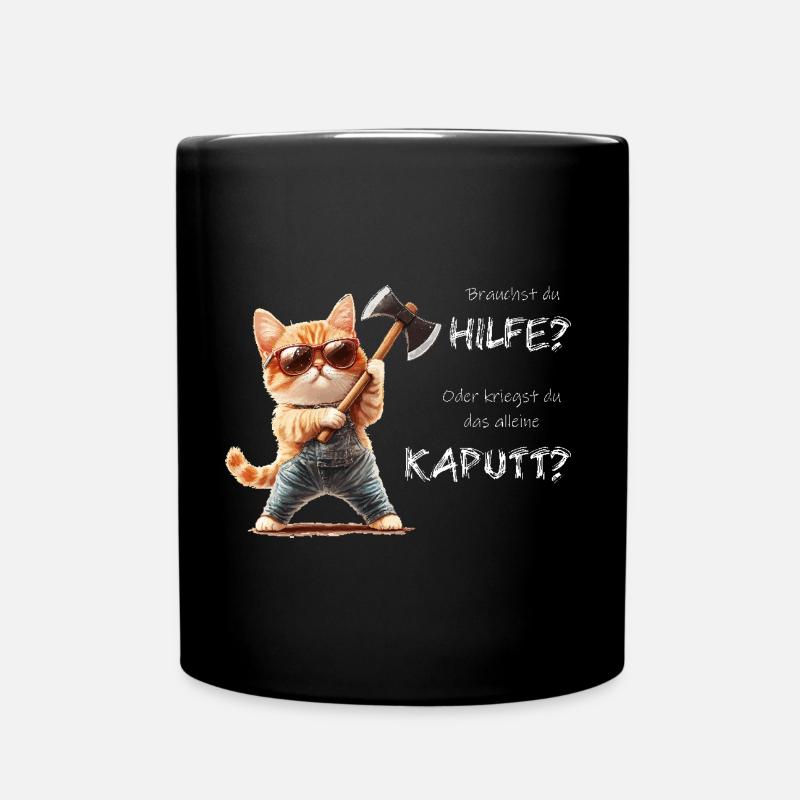 Aide pour chat brisée seule - Mug uni - noir