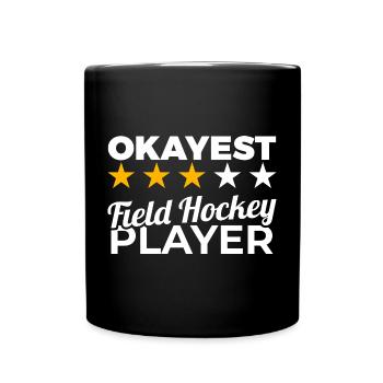 Joueur de hockey moyen - Mug uni - noir - Devant