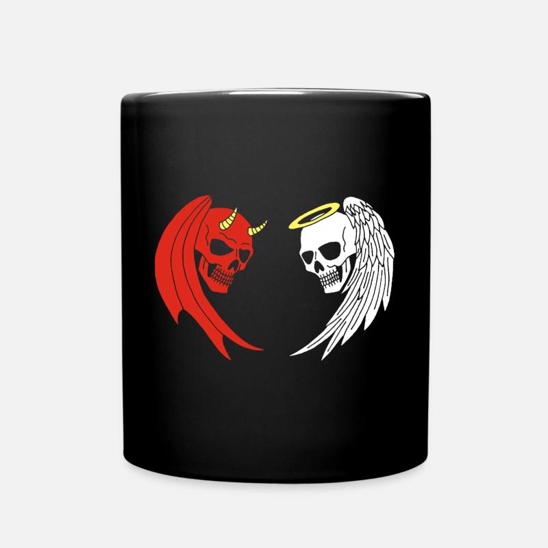 Squelette ange et démon - Mug uni - noir