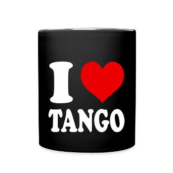 J’aime Tango Danse Danse Coeur Drôle - Mug uni - noir - Devant