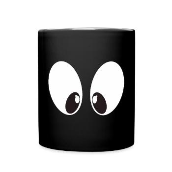 Yeux de bande dessinée - Mug uni - noir - Devant