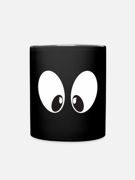 Yeux de bande dessinée - Mug uni - noir