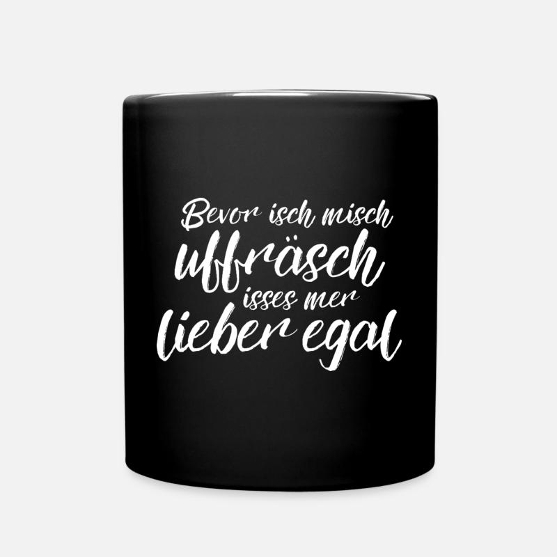 Lieber egal - weiss - Tasse einfarbig - Schwarz