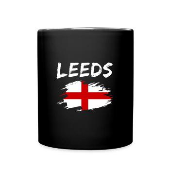 Leeds England - Tasse einfarbig - Schwarz - Vorne