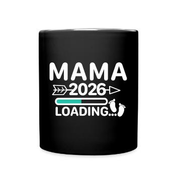 Boutique Mama 2026 – Bébé arrive - Mug uni - noir - Devant