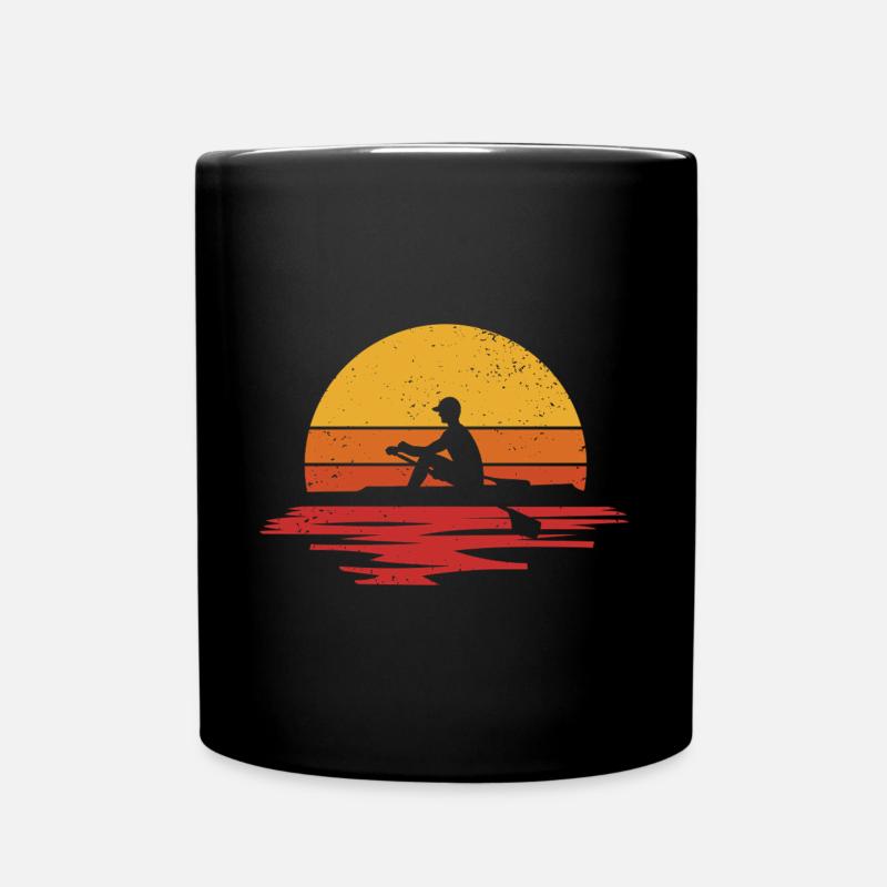 Rudern Sport Ruderboot Ruderer - Tasse einfarbig - Schwarz