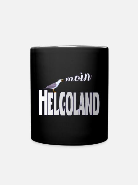 Helgoland Möwe & Moin Design - Tasse einfarbig - Schwarz
