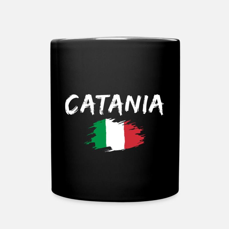 Catane Italie Drapeau Catane - Mug uni - noir