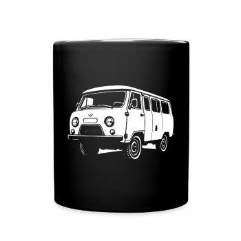 Bread box on wheels - Full Colour Mug - black - Front