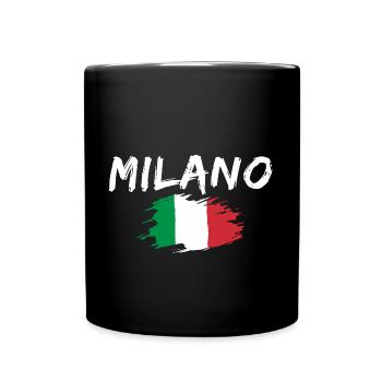 Milano Italien Flagge Mailand - Tasse einfarbig - Schwarz - Vorne