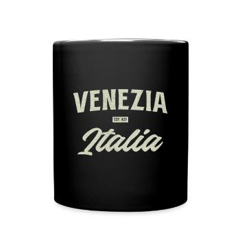 Faute de frappe vintage Venezia Italia - Mug uni - noir - Devant
