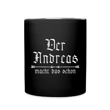 Andreas is already doing it - Full Colour Mug - black - Front
