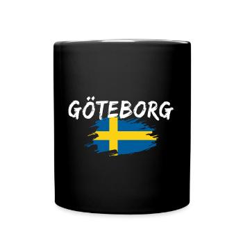 Gothenburg Flag Sweden - Full Colour Mug - black - Front
