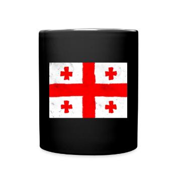 Flag of Georgia – Cross and Tradition - Full Colour Mug - black - Front