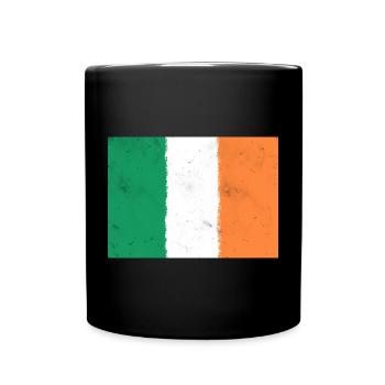 Drapeau de l’Irlande - Mug uni - noir - Devant