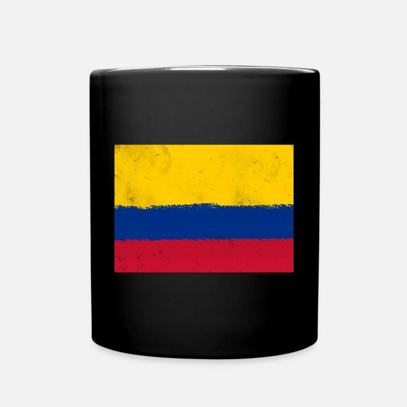 Flag of Colombia - Full Colour Mug - black
