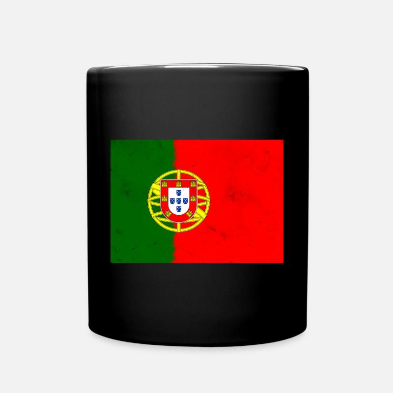 Flag of Portugal - Full Colour Mug - black