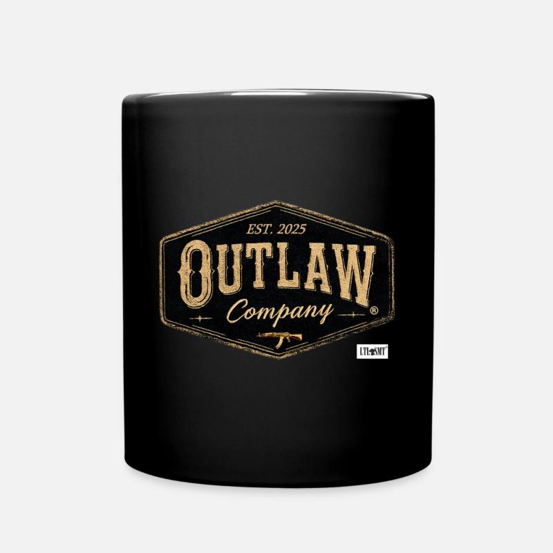 Outlaw Company Vintage Patch - Tasse einfarbig - Schwarz