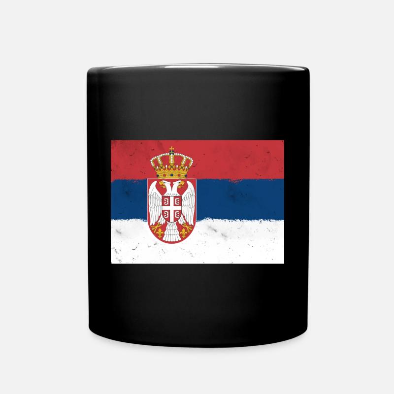 Drapeau de la Serbie - Mug uni - noir