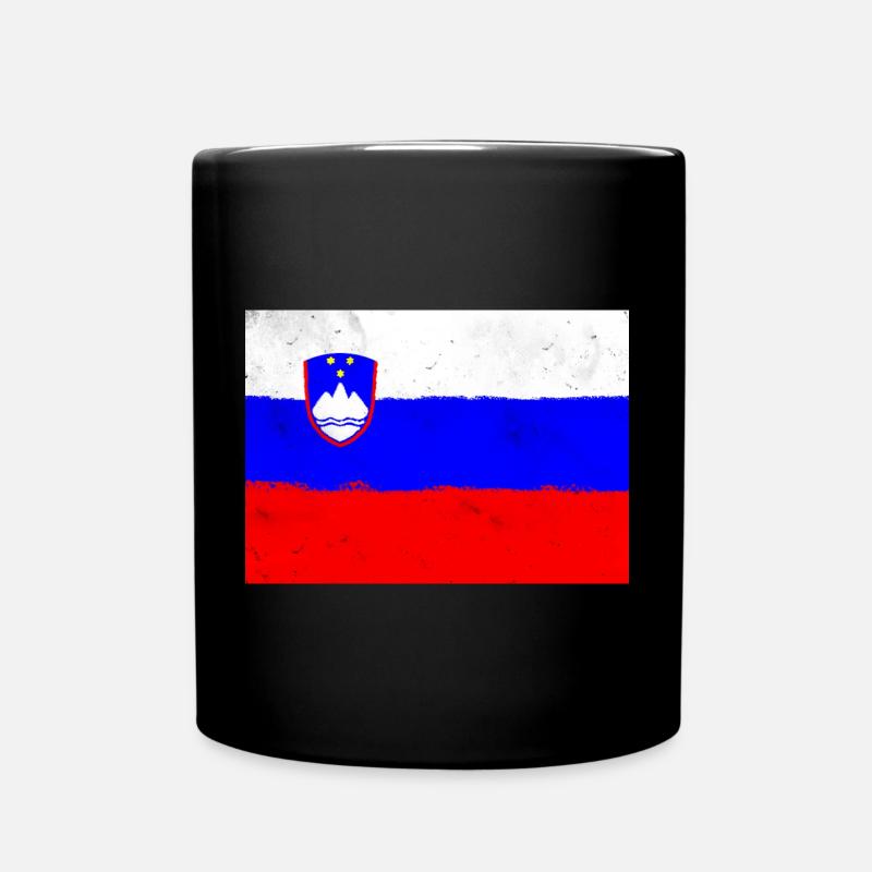 Flagge von Slowenien - Tasse einfarbig - Schwarz