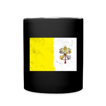 Flag of the Vatican - Full Colour Mug - black - Front