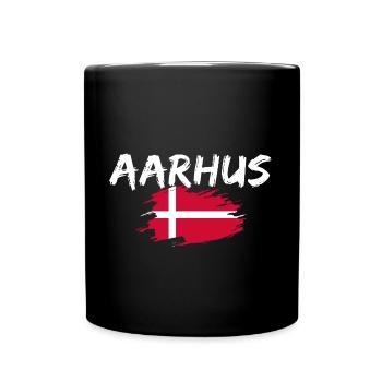 Aarhus Dänemark - Tasse einfarbig - Schwarz - Vorne