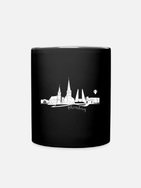 Rheinberg Stadt Silhouette design - Tasse einfarbig - Schwarz