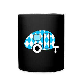 Caravan Caravan Bavaria Camping October Retro Fan - Full Colour Mug - black - Front