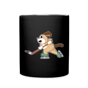 Chien Hockey Hockey Stick - Mug uni - noir - Devant