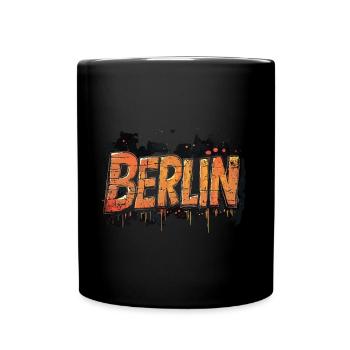 Berlin Graffiti Font Street Art Urban Style - Full Colour Mug - black - Front
