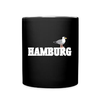 Hamburg Moewe - Tasse einfarbig - Schwarz - Vorne