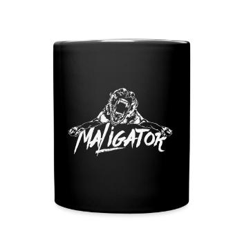 Maligator - Belgian Malinois Wilsigns - Tasse einfarbig - Schwarz - Vorne