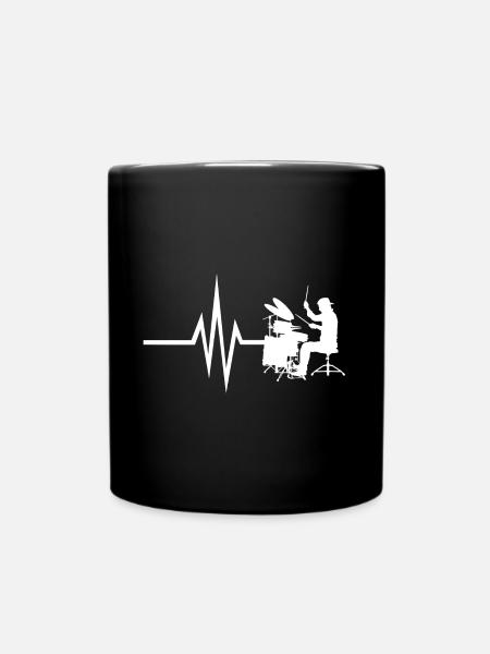 Mon cœur bat pour les percussions - Drum Instrument - Mug uni - noir