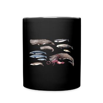 Sperm whales and beaked whales - Sperm whales & Beaked whales - Full Colour Mug - black - Front