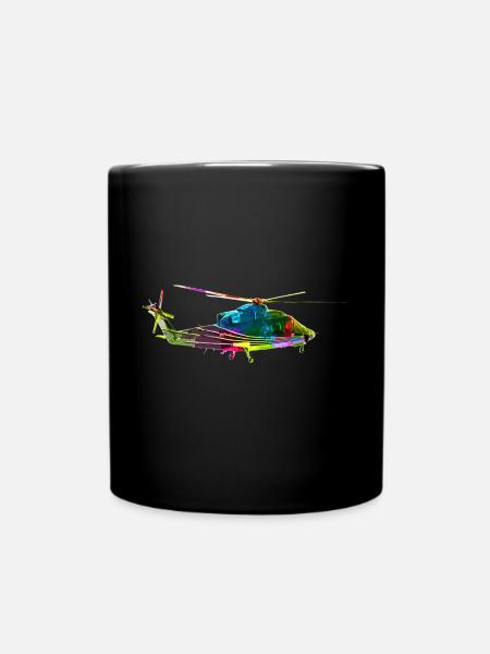 Hélicoptères colorés - Mug uni - noir