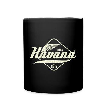 CUBA HAVANA WING DESIGN VINTAGE - Tasse einfarbig - Schwarz - Vorne