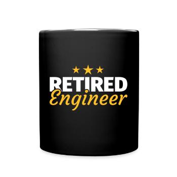 Engineer pension retirement - Full Colour Mug - black - Front