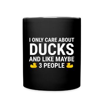Je ne m'inquiète que des T-shirts d'amoureux des canards - Mug uni - noir - Devant