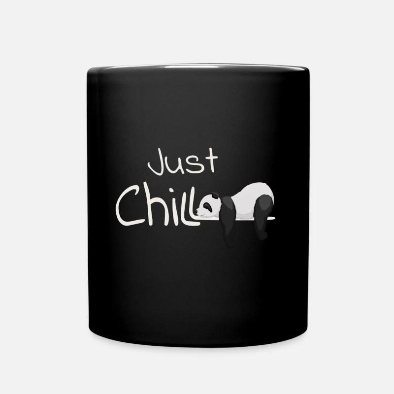 Cadeau anti-stress décontracté Just Chill Panda Bear - Mug uni - noir