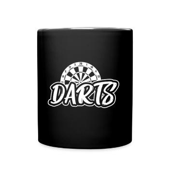 Dartscheibe Darts - Tasse einfarbig - Schwarz - Vorne