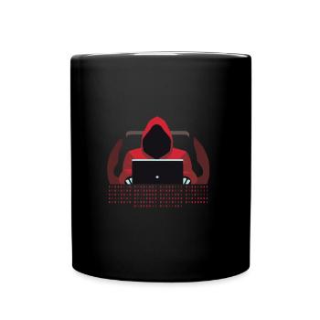 Hacker Binär Code - Tasse einfarbig - Schwarz - Vorne