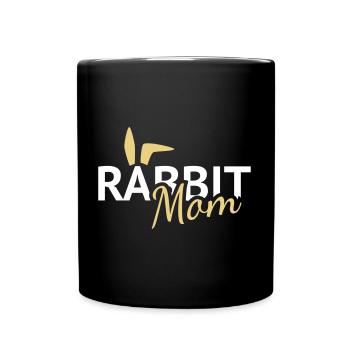 Rabbit Mom rabbit ears - Full Colour Mug - black - Front